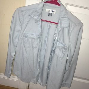 NWOT jean button up shirt